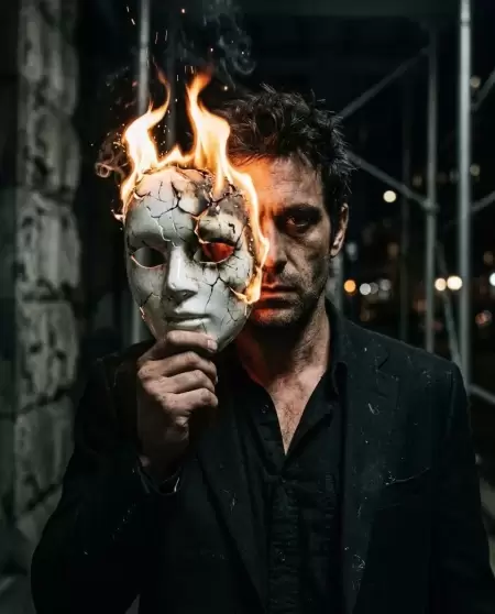 Dark Burning Mask Insight: görsel üretimi çalışma akışı