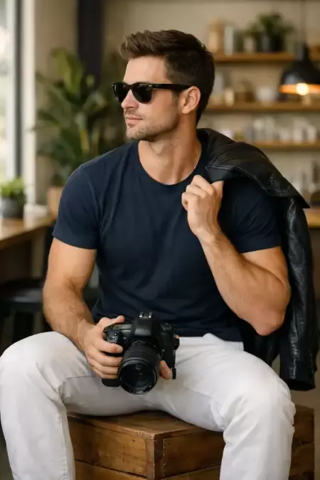 Modern Cafe Photographer Portrait
