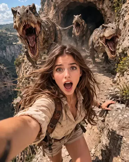 Dino Canyon Explorer Selfie