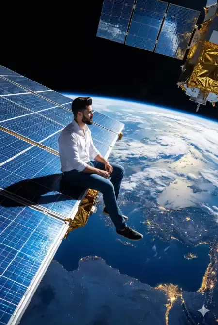 Space Satellite Edge Sitter