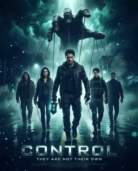Puppet master movie poster with five characters