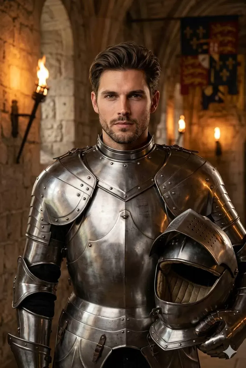 Medieval Knight Armor Portrait