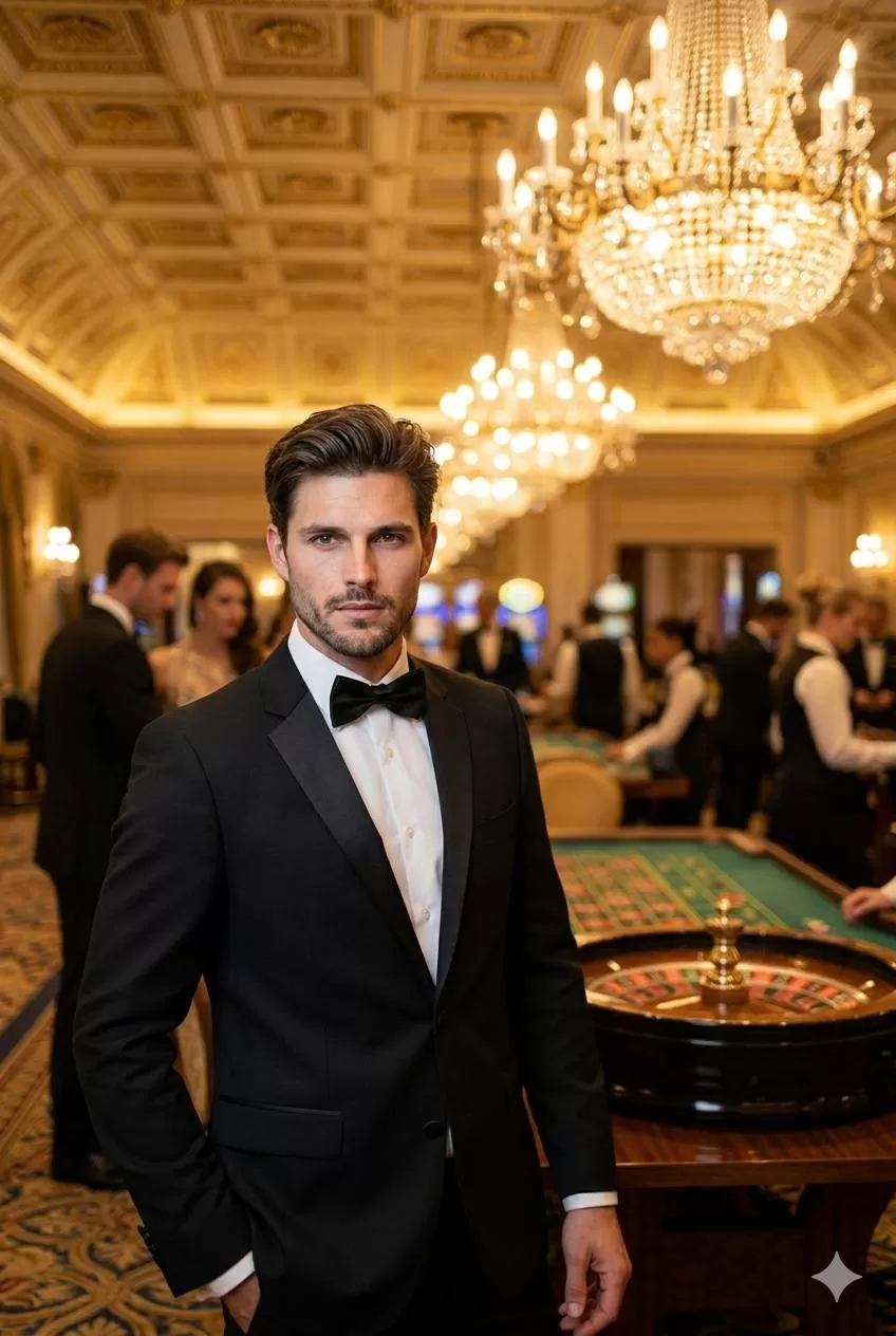 Luxury Casino Gentleman Portrait: görsel üretimi çalışma akışı