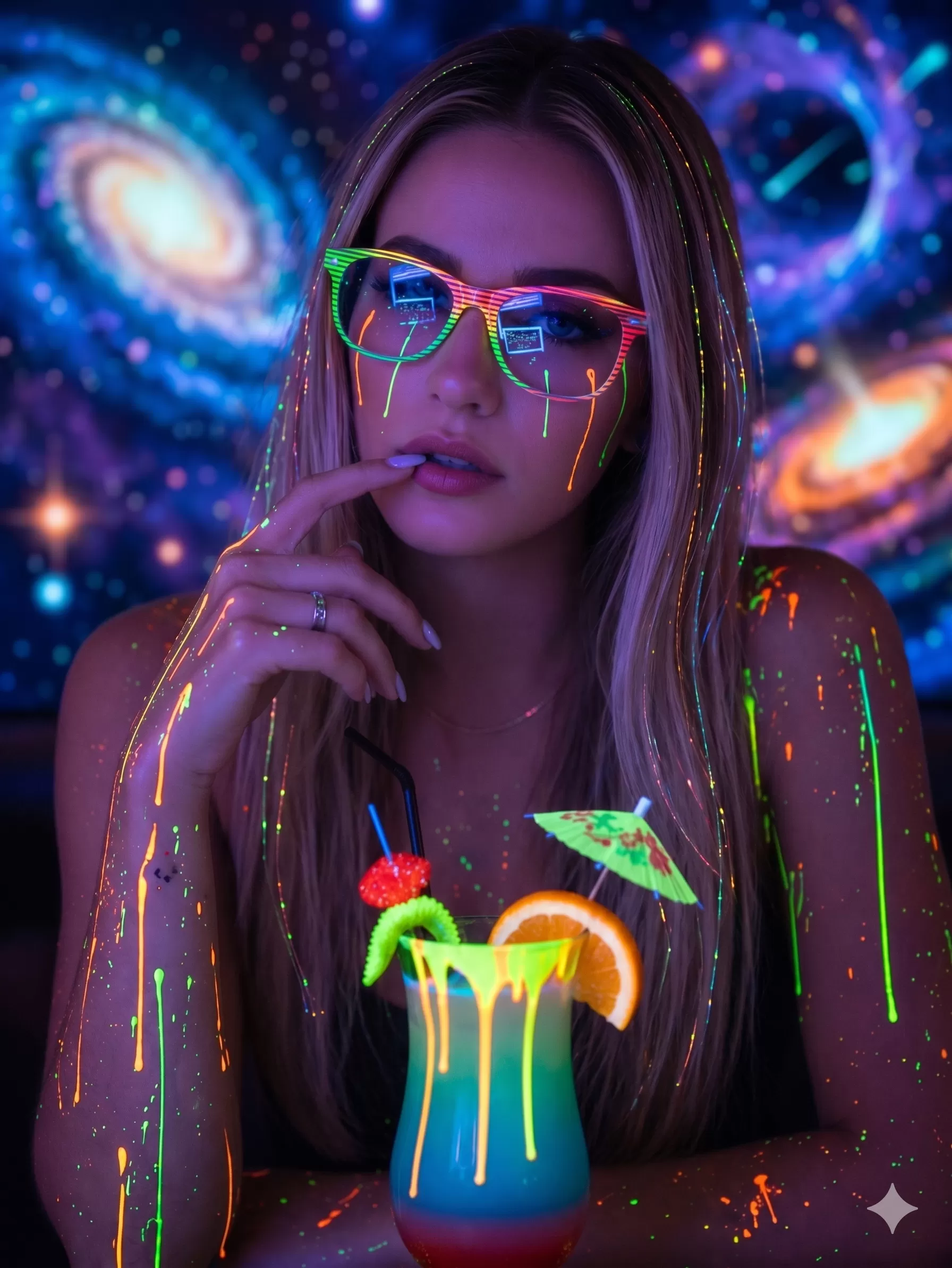 Neon UV Cosmic Dream: görsel üretimi çalışma akışı