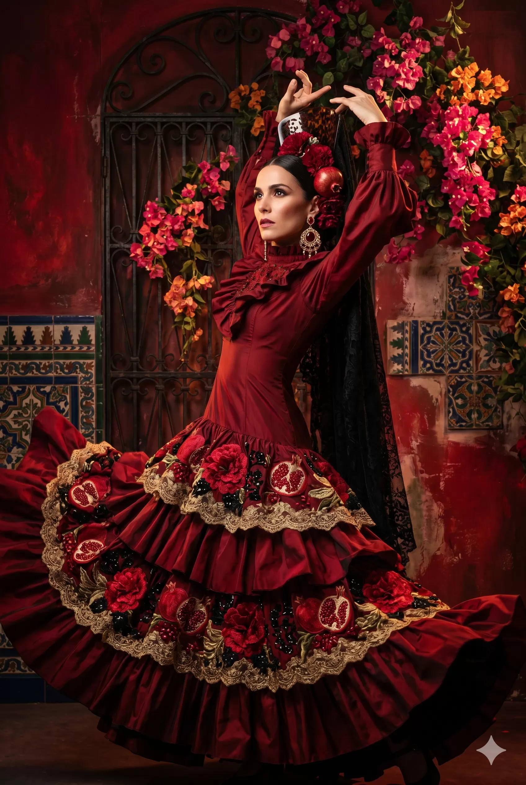 Couture flamenco fashion editorial: görsel üretimi çalışma akışı