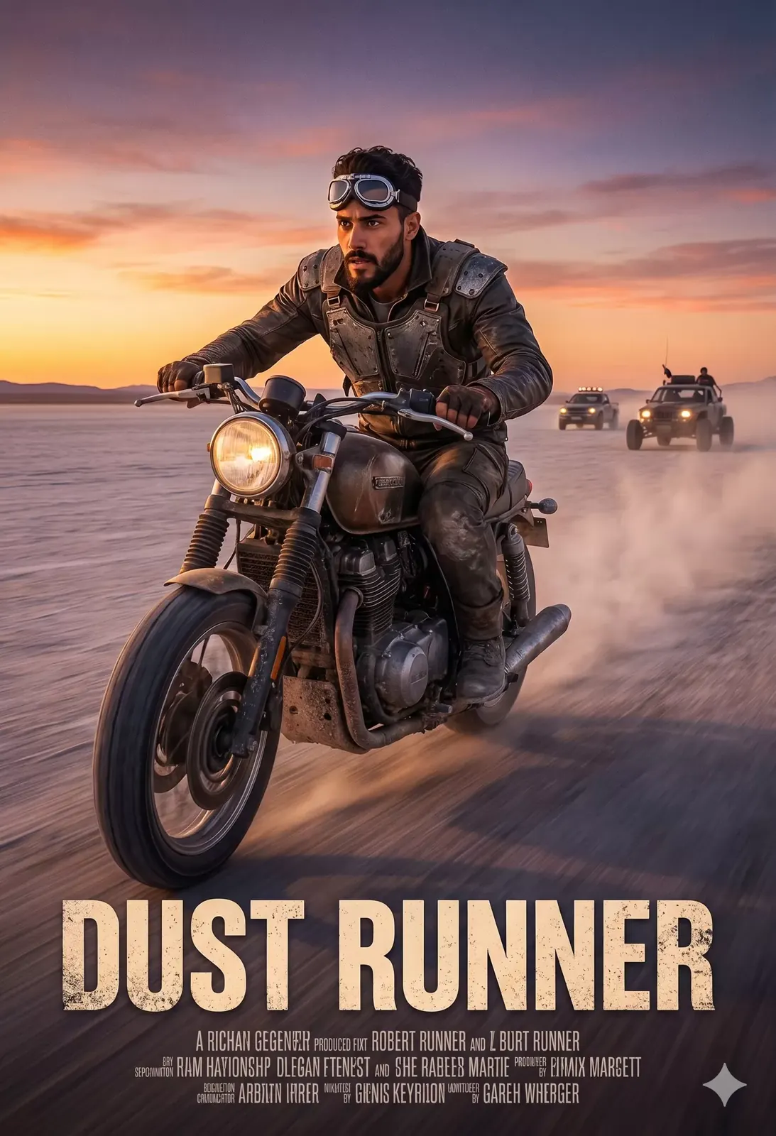Post Apocalyptic Motorcycle Pursuit Movie Poster
