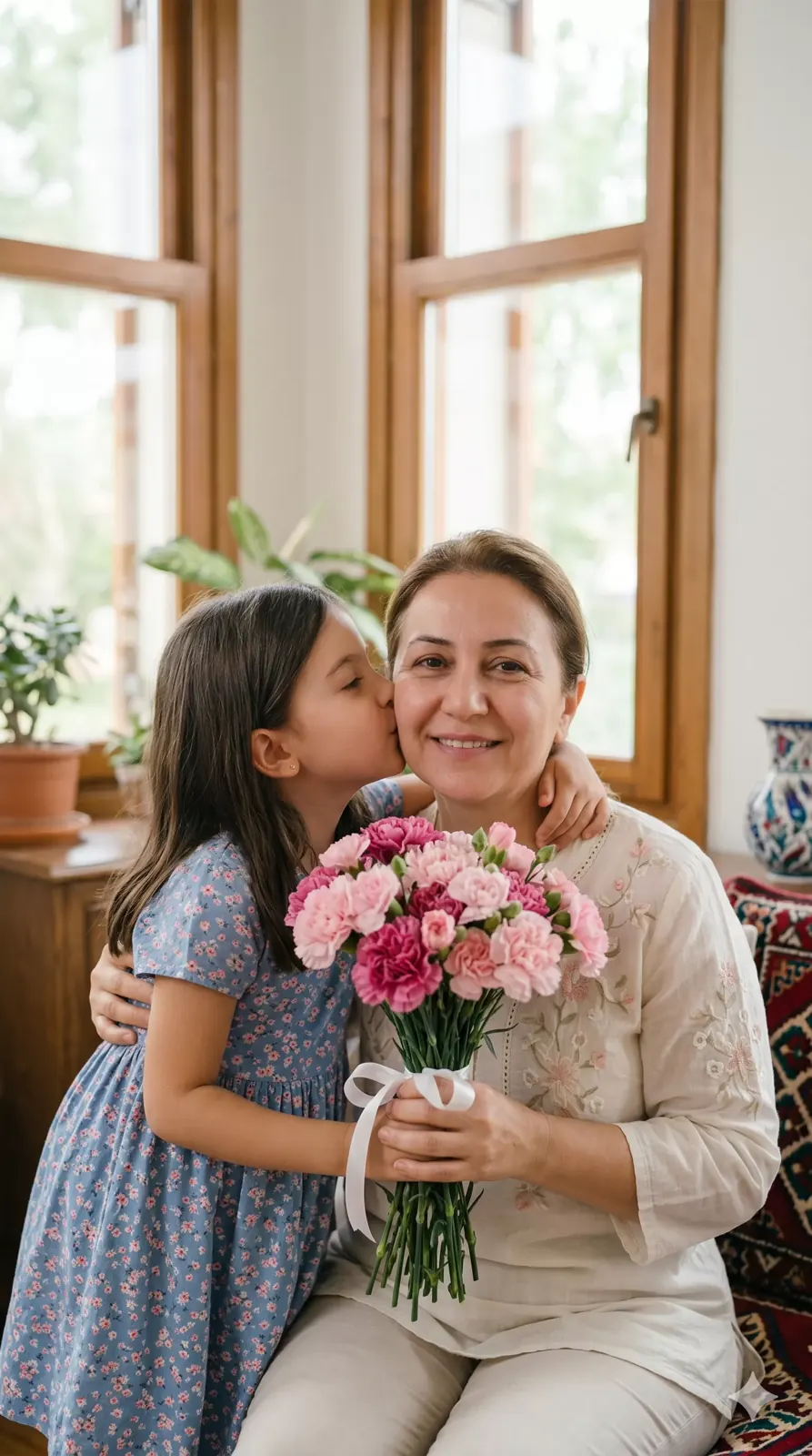 Pembe Karanfillerle Gelen Anne Şefkati