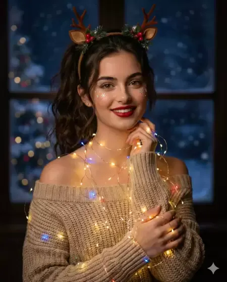 Reindeer Antlers Fairy Lights