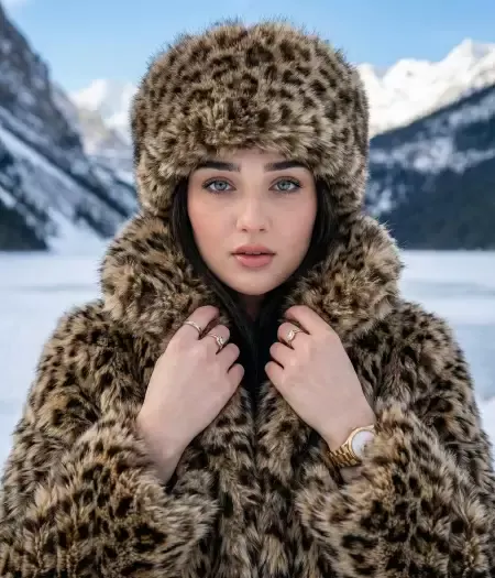 Kış Leopard Portre