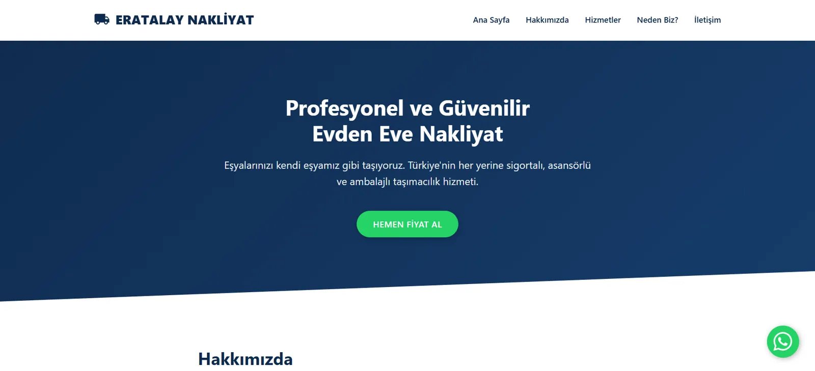 Basit Hazır Site (Tek Sayfalık)