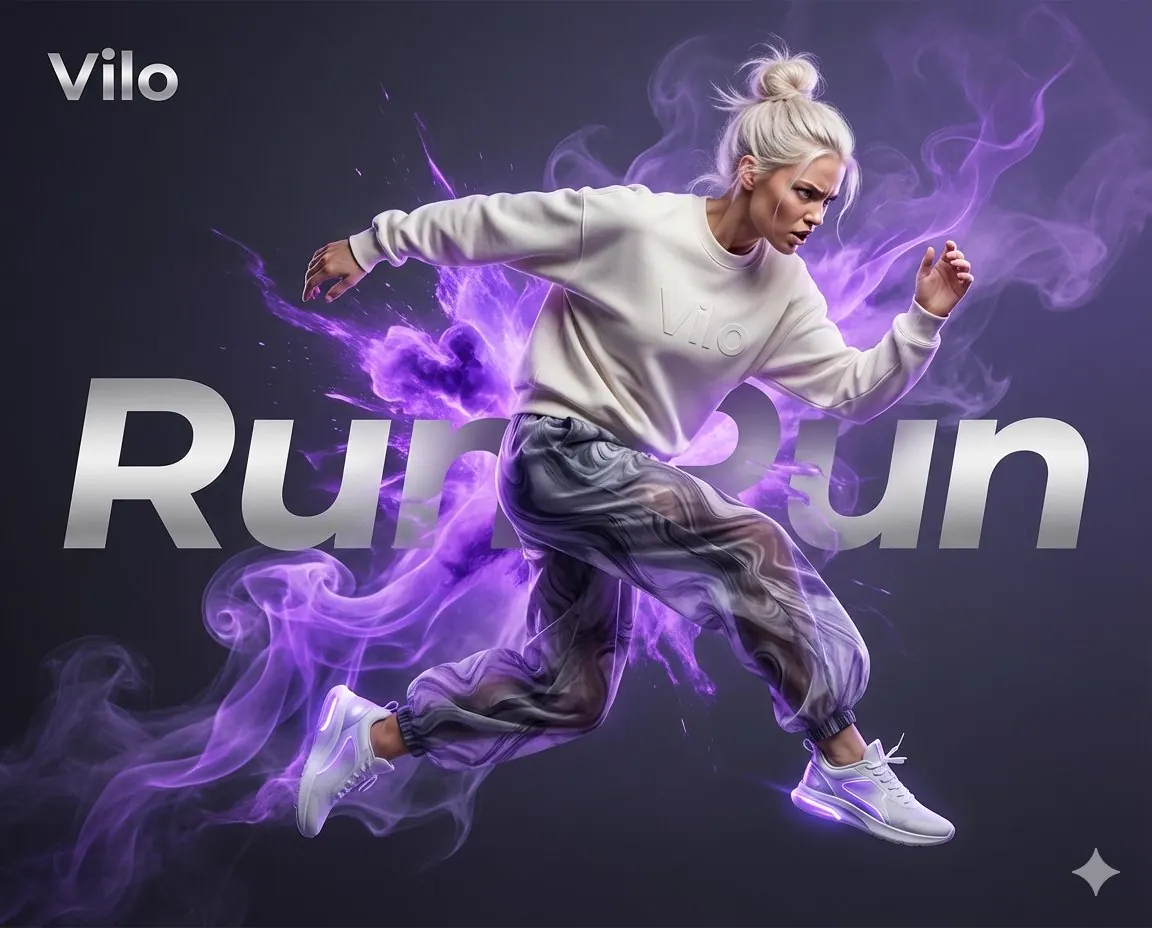 Dinamik Atletik Kadın Atlayış Reklamı