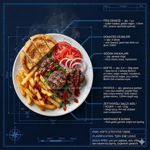 Ege Usulü Köfte Patates Blueprint Detayı