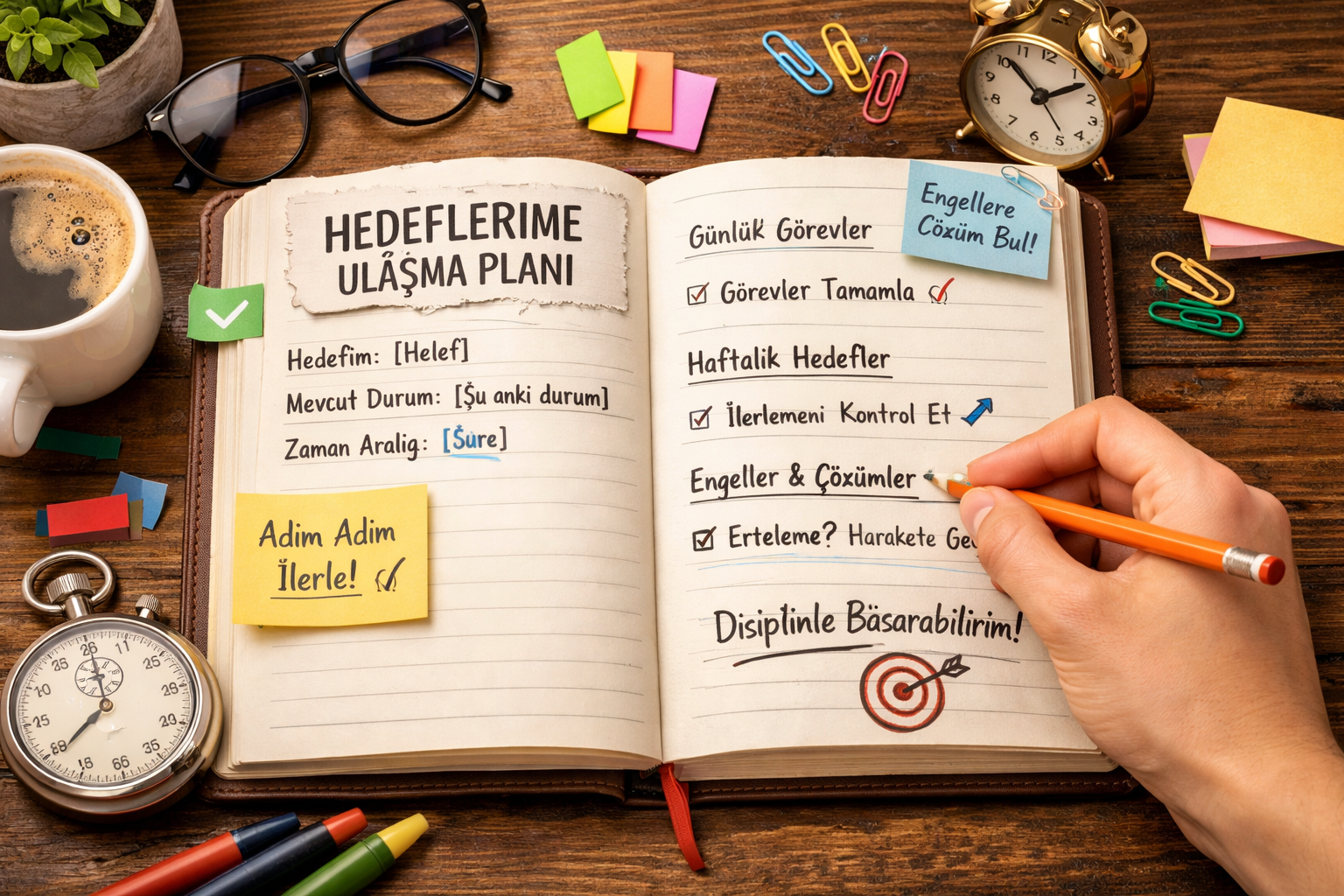 Hedeflerine Ulaşmak İçin Uygulanabilir Plan Oluşturma: uygulanabilir çıktı üretimi çalışma akışı