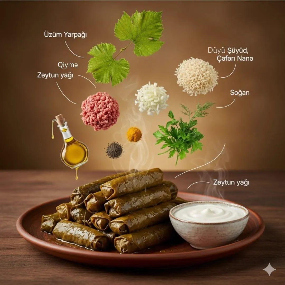 Köfteli Yaprak Sarma Çorbası Yemek Fotoğrafı