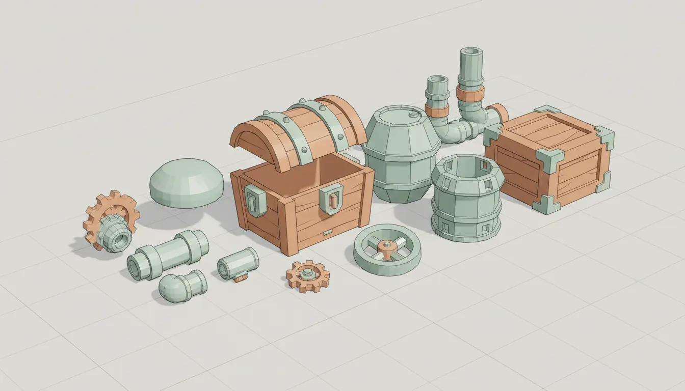 Modüler Oyun Prop Tasarımları 3D Üretimi