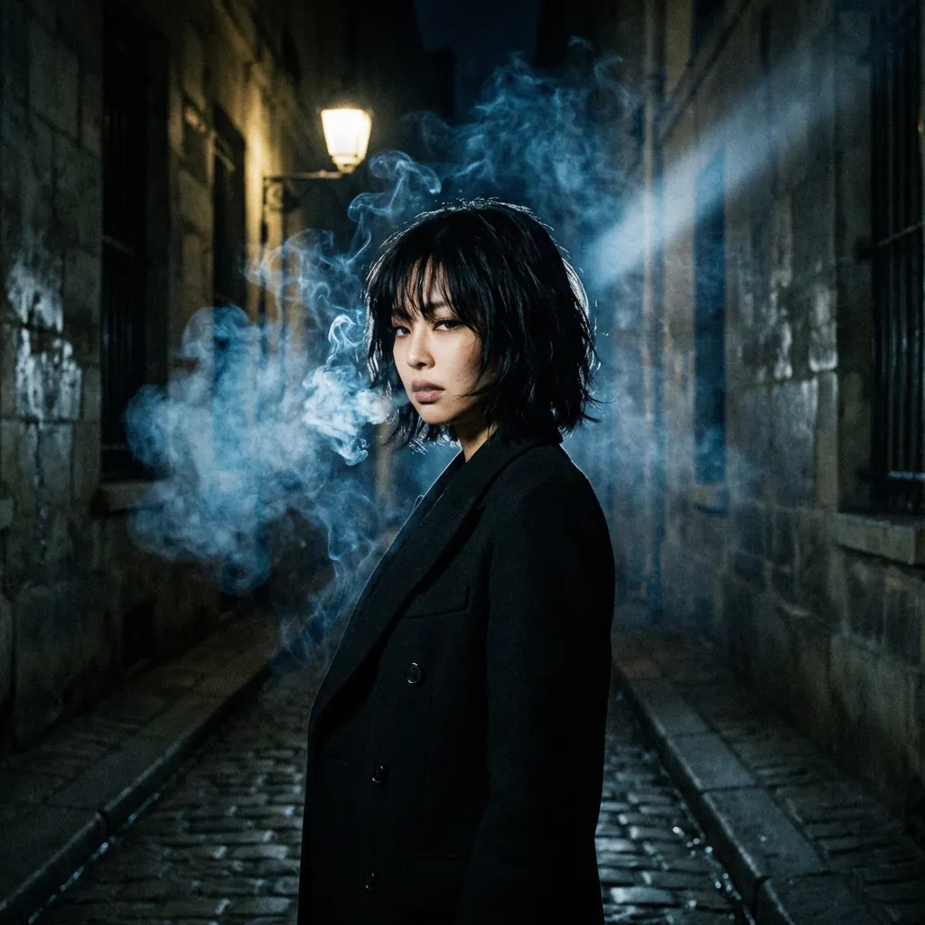 Sinematik Film Noir Gece Portresi